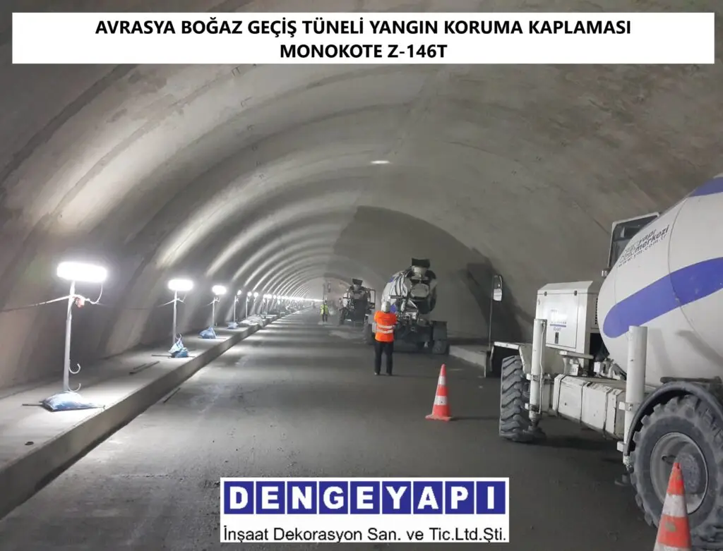 AVRASYA TÜNELLERİ Boğaz Geçiş TBM ve Aç Kapa Tünelleri Yangın Koruma Kaplaması