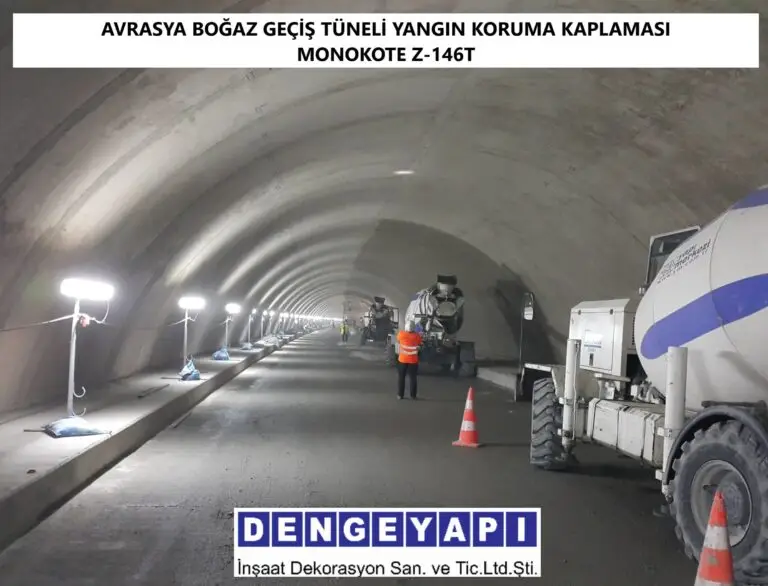 AVRASYA TÜNELLERİ Boğaz Geçiş TBM ve Aç Kapa Tünelleri Yangın Koruma Kaplaması