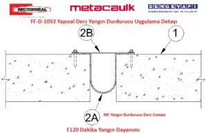 FF-D-1053 Yapısal Derz Yangın Durdurucu Uygulama Detayı