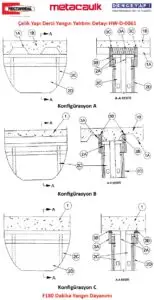 Çelik Yapı Derzi Yangın Yalıtımı Detayı HW-D-0061