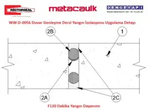 WW-D-0056 Duvar Genleşme Derzi Yangın İzolasyonu Uygulama Detayı