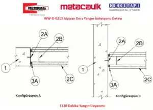 WW-D-0213 Alçıpan Derz Yangın İzolasyonu Detayı