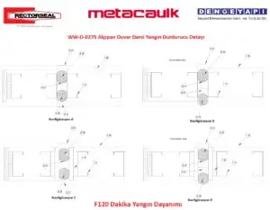 WW-D-0275 Alçıpan Duvar Derzi Yangın Durdurucu Detayı