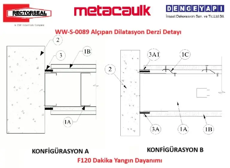 WW-S-0089 Alçıpan Dilatasyon Derzi Detayı