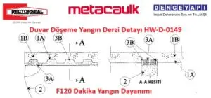 Duvar Döşeme Yangın Derzi Detayı HW-D-0149