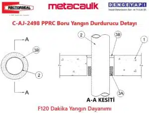 C-AJ-2498 PPRC Boru Yangın Durdurucu Detayı