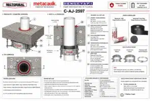 PVC Boru Yangın Durdurucu Kelepçe Detayı C-AJ-2597