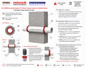 Duvardan Geçen Yanıcı Boru Yangın Durdurucu Kelepçe Detayı W-J-2039 – Yanıcı Boru Duvar Geçişi Yangın Durdurucu Sistem