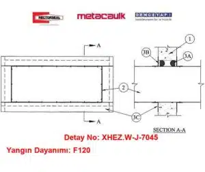 Betonarme Duvarda Galvanizli Çelik Hava Kanalı Geçişi W-J-7045