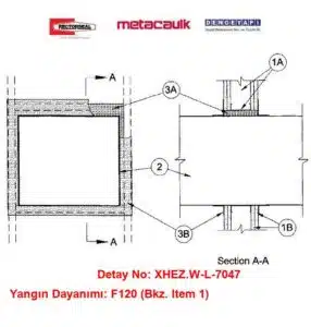 Konstrüksiyonlu Alçıpan Duvarda Çelik Hava Kanalı W-L-7047