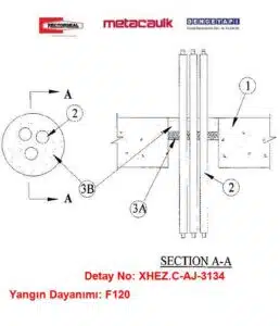Döşeme veya Duvardan Telefon Kablosu Geçişi C-AJ-3134