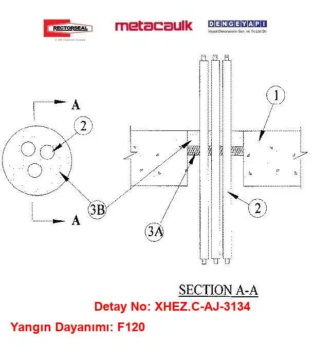 Döşeme veya Duvardan Telefon Kablosu Geçişi C-AJ-3134